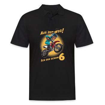 Out of the way! I'm already 6 children's birthday - Men's Polo Shirt - black - Front - Kai (181cm)