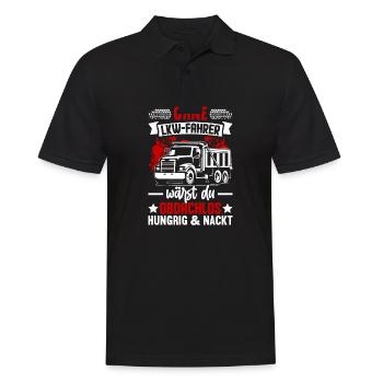 Camion Homme Design Dicton Cadeau - Polo Homme - noir - Devant - Kai (181cm)
