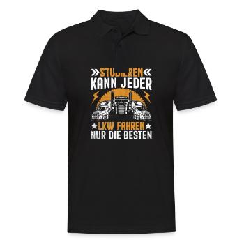 Chaque chauffeur de camion ne peut étudier que les meilleurs - Polo Homme - noir - Devant - Kai (181cm)