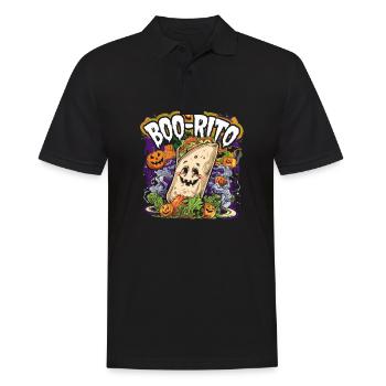 Boo-Rito Halloween Burrito Cute Ghost Pumpkin - Männer Poloshirt - Schwarz - Vorne - Kai (181cm)