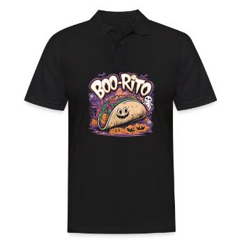 Boo-Rito Burrito d’Halloween Citrouille fantôme mignonne - Polo Homme - noir - Devant - Kai (181cm)