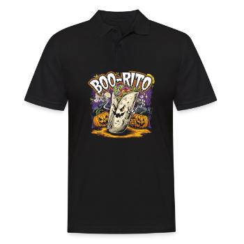 Boo-Rito Burrito d’Halloween Citrouille fantôme mignonne - Polo Homme - noir - Devant - Kai (181cm)