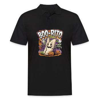 Boo-Rito Burrito d’Halloween Citrouille fantôme mignonne - Polo Homme - noir - Devant - Kai (181cm)