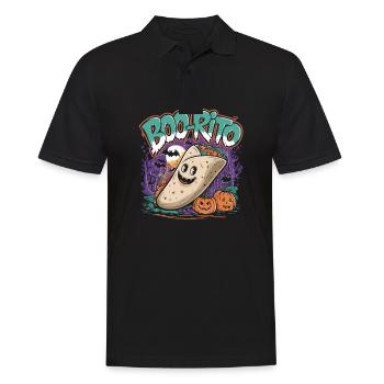 Boo-Rito Burrito d’Halloween Citrouille fantôme mignonne - Polo Homme - noir - Devant - Kai (181cm)