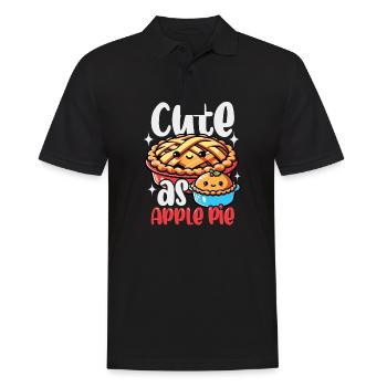 Cute as Apple pie thanksgiving applepie lover - Men's Polo Shirt - black - Front - Kai (181cm)