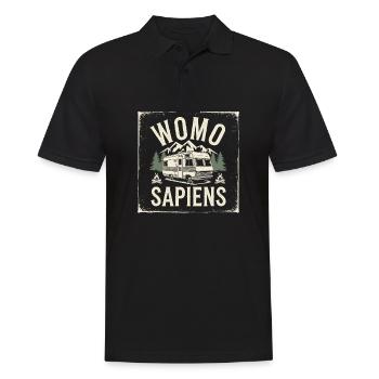 Womo Sapiens - Männer Poloshirt - Schwarz - Vorne - Kai (181cm)
