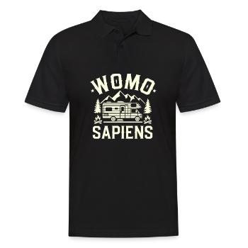 Womo Sapiens - Männer Poloshirt - Schwarz - Vorne - Kai (181cm)