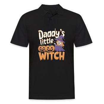 La petite sorcière de papa de la sorcière d’Halloween - Polo Homme - noir - Devant - Kai (181cm)