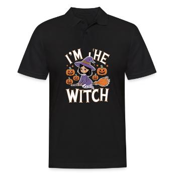 Sorcière d’Halloween Je suis la sorcière Halloween - Polo Homme - noir - Devant - Kai (181cm)