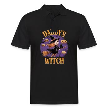 La petite sorcière de papa de la sorcière d’Halloween - Polo Homme - noir - Devant - Kai (181cm)