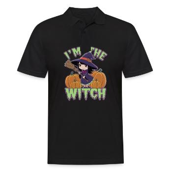 Sorcière d’Halloween Je suis la sorcière Halloween - Polo Homme - noir - Devant - Kai (181cm)
