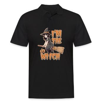 Sorcière d’Halloween Je suis la sorcière Halloween - Polo Homme - noir - Devant - Kai (181cm)