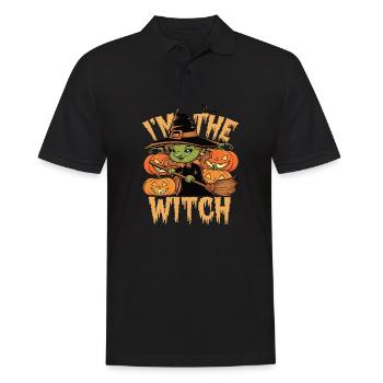 Sorcière d’Halloween Je suis la sorcière Halloween - Polo Homme - noir - Devant - Kai (181cm)