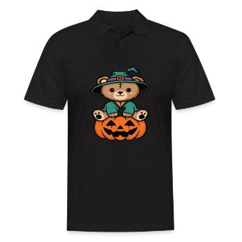Ours en peluche d’Halloween Ours d’Halloween - Polo Homme - noir - Devant - Kai (181cm)