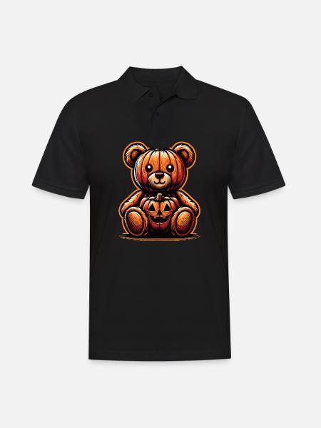 Halloween Teddy Bear Halloween Bear - Men's Polo Shirt - black