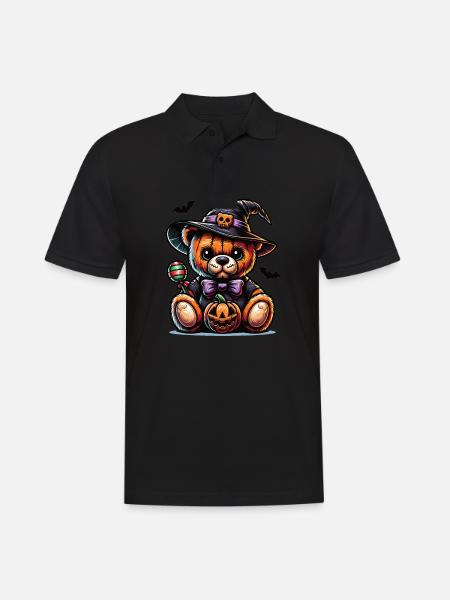 Halloween Teddy Bear Halloween Bear - Men's Polo Shirt - black