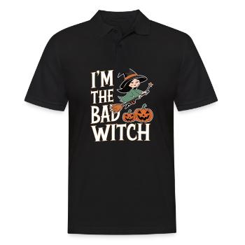 Sorcière d’Halloween Je suis la mauvaise sorcière - Polo Homme - noir - Devant - Kai (181cm)