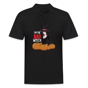 Sorcière d’Halloween Je suis la mauvaise sorcière - Polo Homme - noir - Devant - Kai (181cm)