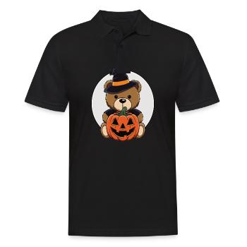 Halloween Teddy Bear Halloween Bear - Men's Polo Shirt - black - Front - Kai (181cm)