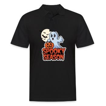 Cute Halloween Ghost Spooky Season Ghost - Männer Poloshirt - Schwarz - Vorne - Kai (181cm)