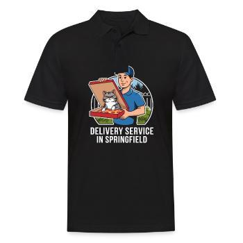 Delivery Service OH Debate  Harris Eating - Männer Poloshirt - Schwarz - Vorne - Kai (181cm)