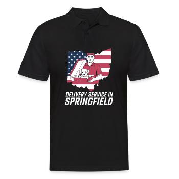 Delivery Service OH Debate  Harris Eating - Männer Poloshirt - Schwarz - Vorne - Kai (181cm)