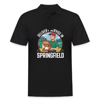 Delivery Service OH Debate  Harris Eating - Männer Poloshirt - Schwarz - Vorne - Kai (181cm)