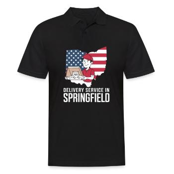 Delivery Service OH Debate  Harris Eating - Männer Poloshirt - Schwarz - Vorne - Kai (181cm)