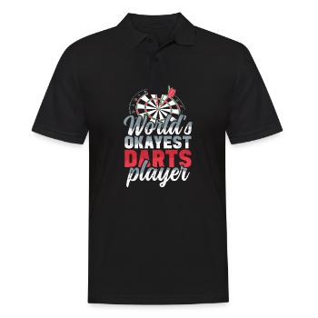 Jeu de fléchettes mondes okayest joueur de fléchettes lancer - Polo Homme - noir - Devant - Kai (181cm)