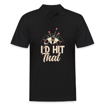 Darts playing i'd hit that throwing bullseye darts - Men's Polo Shirt - black - Front - Kai (181cm)