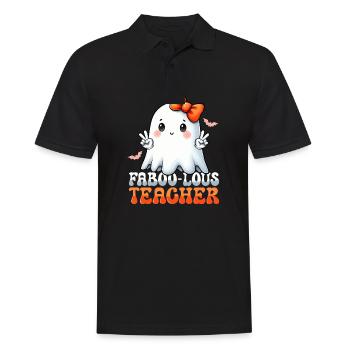 Halloween faboo lous professeur célébrer halloween - Polo Homme - noir - Devant - Kai (181cm)