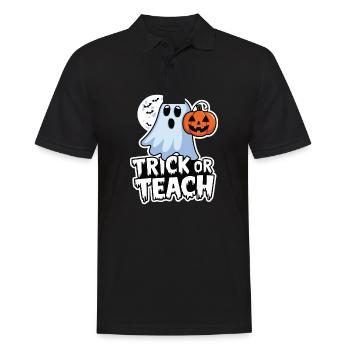 Trick Or Teach Halloween Teachers - Polo Homme - noir - Devant - Kai (181cm)