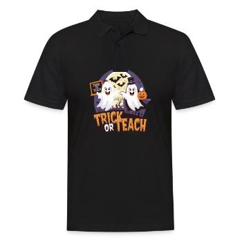 Trick Or Teach Halloween Teachers - Men's Polo Shirt - black - Front - Kai (181cm)