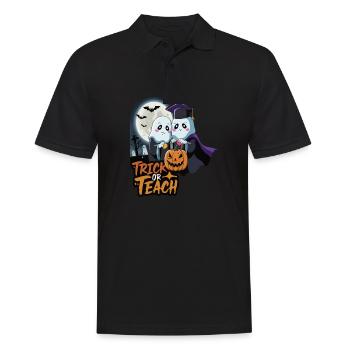 Trick Or Teach Halloween Teachers - Men's Polo Shirt - black - Front - Kai (181cm)