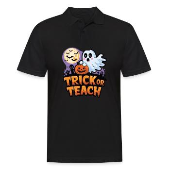 Trick Or Teach Halloween Teachers - Polo Homme - noir - Devant - Kai (181cm)