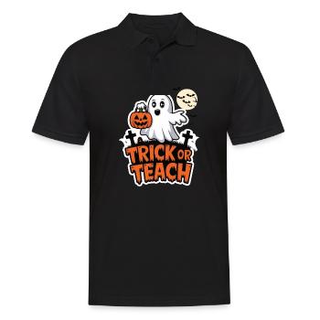 Trick Or Teach Halloween Teachers - Men's Polo Shirt - black - Front - Kai (181cm)