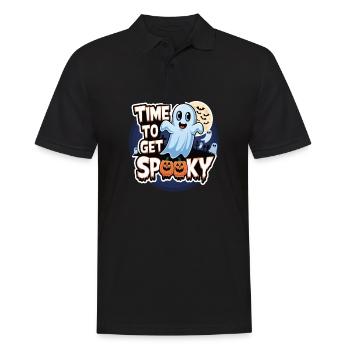 Doux Halloween Fantôme Halloween - Polo Homme - noir - Devant - Kai (181cm)