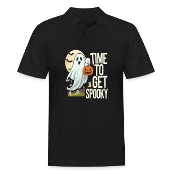 Doux Halloween Fantôme Halloween - Polo Homme - noir - Devant - Kai (181cm)