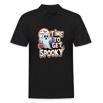 Doux Halloween Fantôme Halloween - Polo Homme - noir - Devant - Kai (181cm)