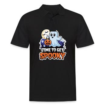 Doux Halloween Fantôme Halloween - Polo Homme - noir - Devant - Kai (181cm)