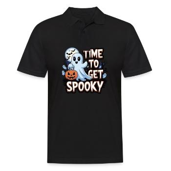 Doux Halloween Fantôme Halloween - Polo Homme - noir - Devant - Kai (181cm)