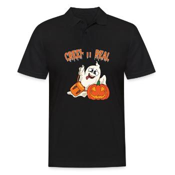 Mignon Halloween Fantôme Halloween - Polo Homme - noir - Devant - Kai (181cm)