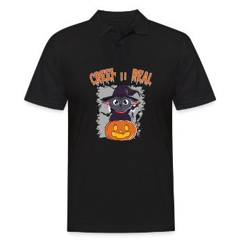 Mignon Halloween Fantôme Halloween - Polo Homme - noir - Devant - Kai (181cm)