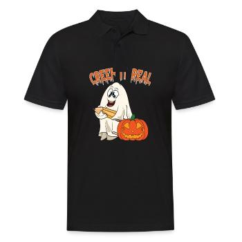 Mignon Halloween Fantôme Halloween - Polo Homme - noir - Devant - Kai (181cm)