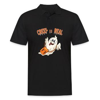 Mignon Halloween Fantôme Halloween - Polo Homme - noir - Devant - Kai (181cm)