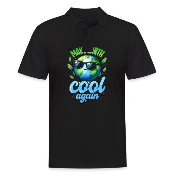 Earth day make earth cool again april 22 - Men's Polo Shirt - black - Front - Kai (181cm)