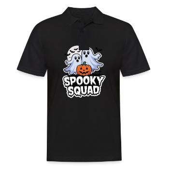 Halloween Spooky Squad fantôme avec chapeau - Polo Homme - noir - Devant - Kai (181cm)
