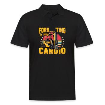 Forklift operator is my cardio funny forklifting - Men's Polo Shirt - black - Front - Kai (181cm)