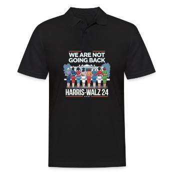 Nous ne reviendrons pas en arrière Harris-Walz 2024 Politique - Polo Homme - noir - Devant - Kai (181cm)