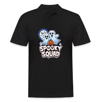Halloween Spooky Squad fantôme avec chapeau - Polo Homme - noir - Devant - Kai (181cm)